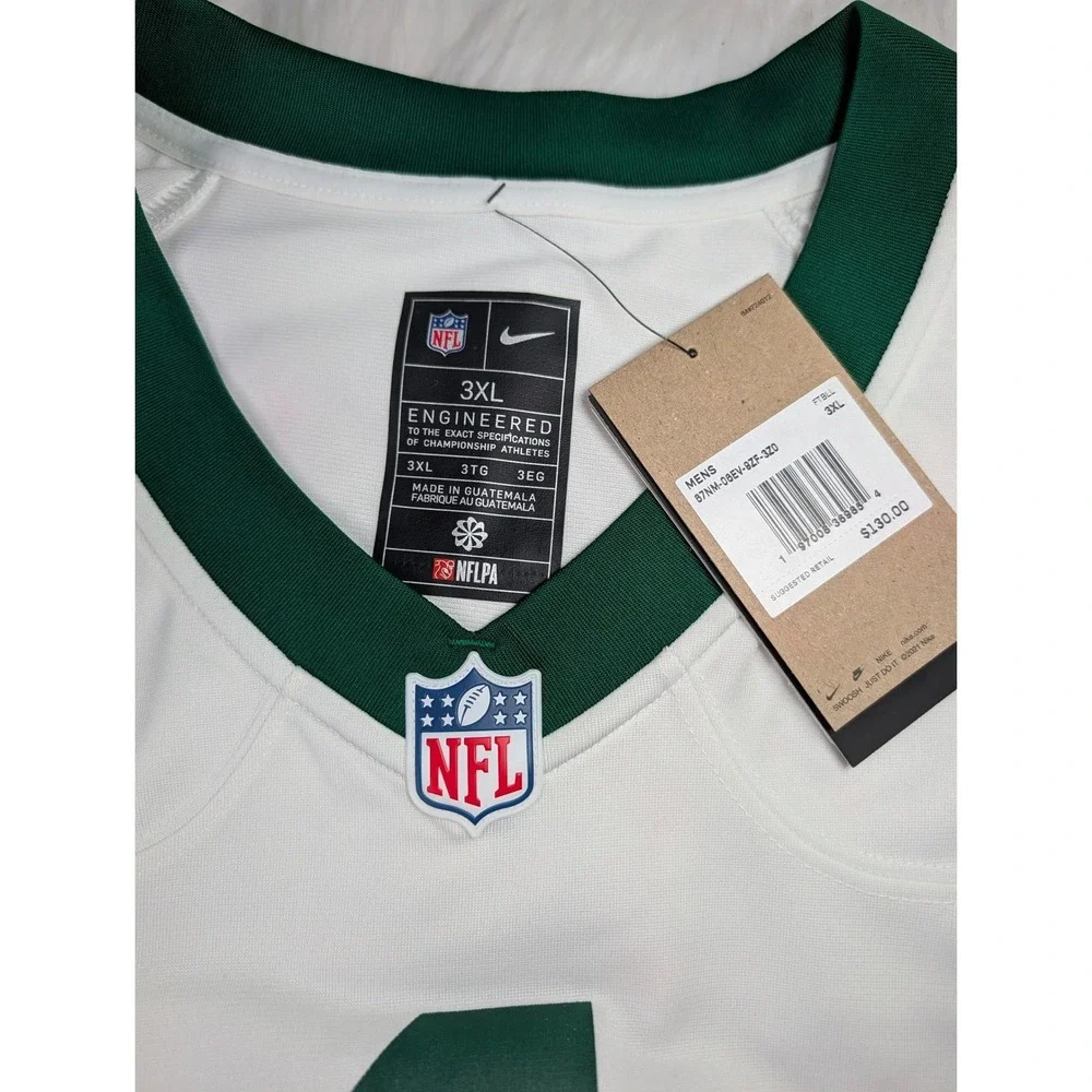 Nike New York Jets Jersey Mens 3XL White Sauce Gardner 1 NFL On Field Apparel